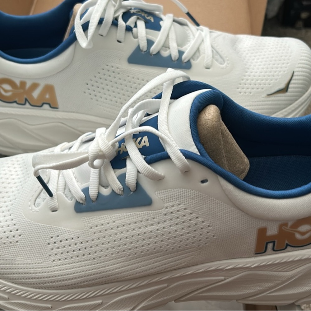 Hoka Men's Athletic Shoes - White and Blue